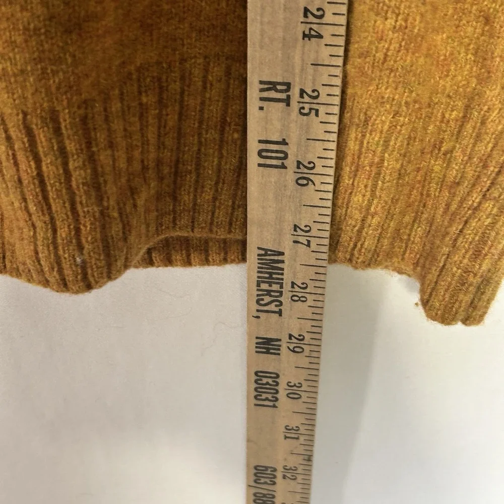 Black Brown 1826 Men's Sweater Lambswool V Neck Ochre Size XL Pullover